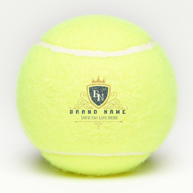 Customize Luxury hotel business or restaurant logo Tennis Balls (Back)