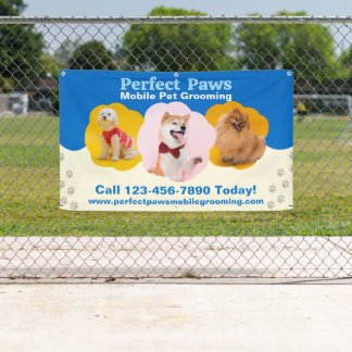 Customize Mobile Pet Grooming Promotional Fence Banner