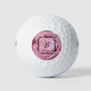 Customize Monogramed Golf Ball Mauve Pink