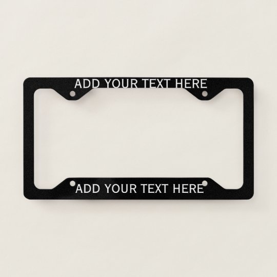 CUSTOMIZE PERSONALIZE & DESIGN YOUR OWN LICENCE PLATE FRAME Zazzle.co.uk