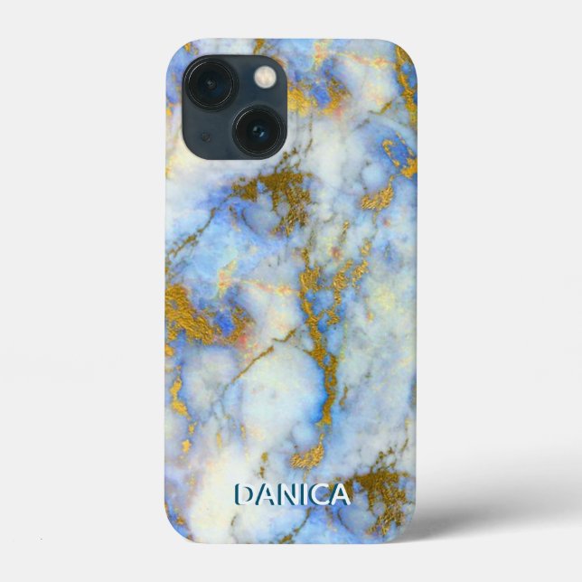 Customize Phone Case - Marble Gold Veins (Back)