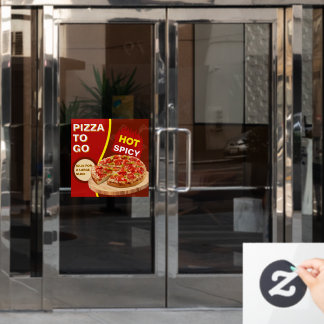 Customize Pizza By The Slice To Go Window Cling