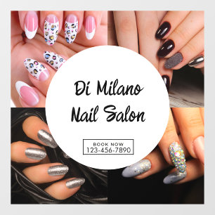 Customize Simple Colorful Nail Salon Promotion Window Cling