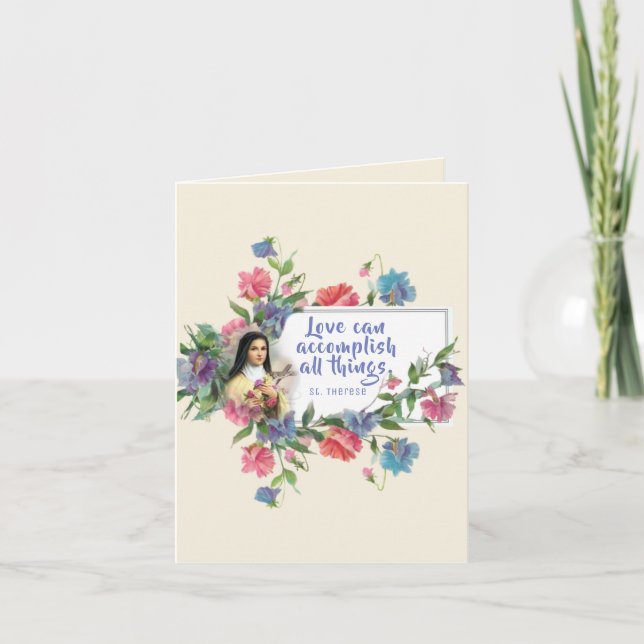 Customize St. Therese Valentine's Day Holiday Card (Front)