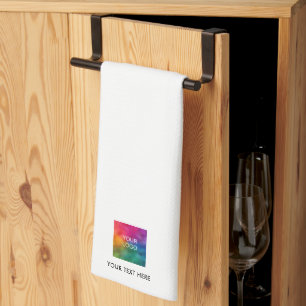 Customize Template Upload Your Business Logo Text Tea Towel