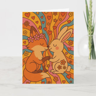 Customize the Inside Fox & Rabbit Valentine's Day Card