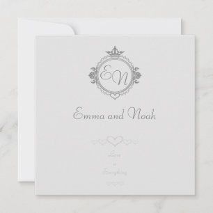 Customize the names, initials and phrase Love Card