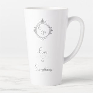 Customize the names, initials and phrase Love Coff Latte Mug