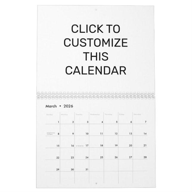 CUSTOMIZE THIS CALENDAR (Mar 2026)