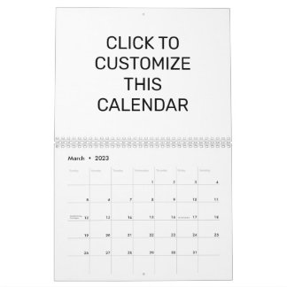 CUSTOMIZE THIS CALENDAR