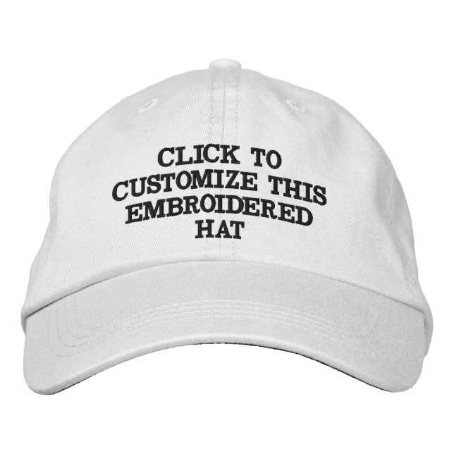 CUSTOMIZE THIS EMBROIDERED HAT (Front)