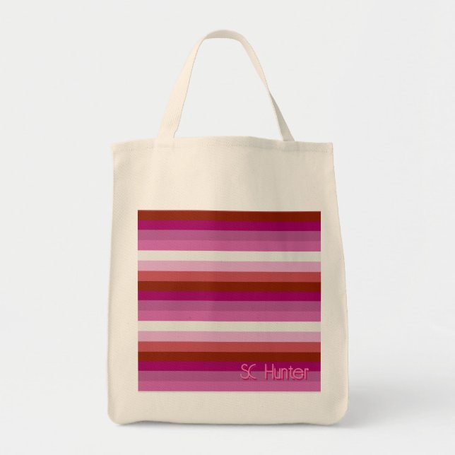 Customize Tote Bags - Lesbian Pride Flag Colours (Front)