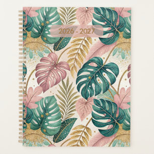Customize Tropical Monsteras Boho Planner