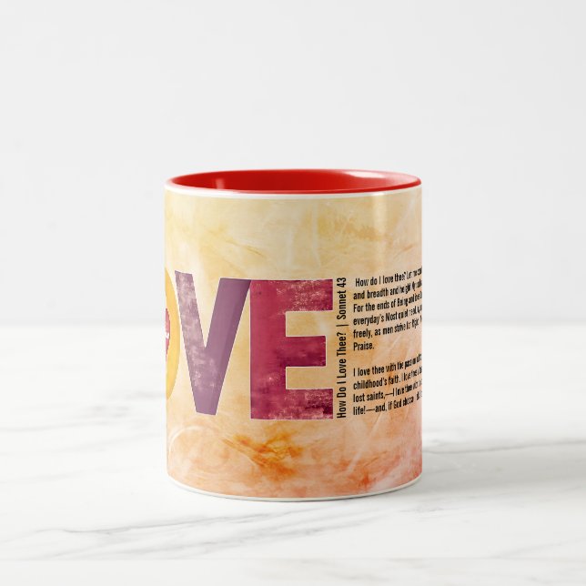 Customize Valentines Day How Do I Love Thee Mug (Center)
