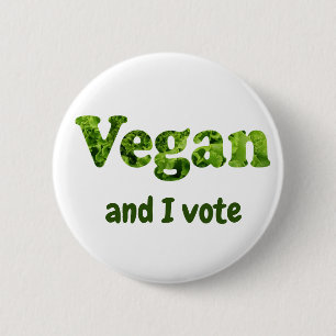 Customize Vegan Activist Voter 6 Cm Round Badge