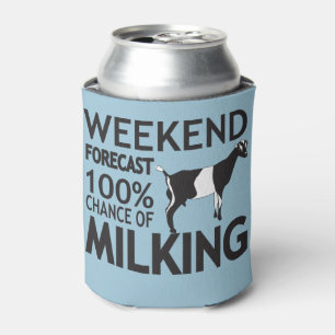 CUSTOMIZE Weekend Forecast Milking LaMancha Goat Can Cooler