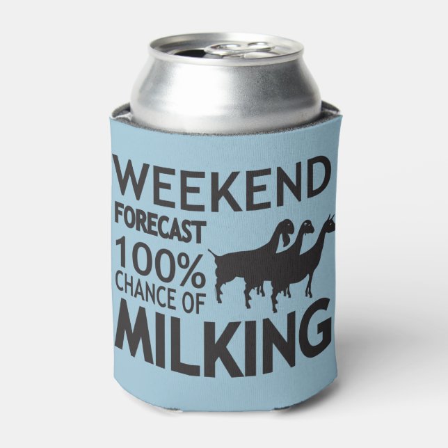 CUSTOMIZE Weekend Forecast Three Dairy Goats Can Cooler (Can Front)