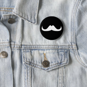 Customize white mustache black button