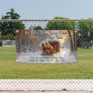 Customize Winter Wonderland Snow Sleigh Ride Promo Banner