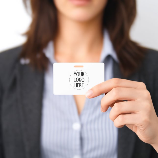 Customize Your Black White company logo ID Badge (Presented)