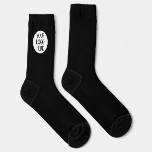 Customize Your Black White company logo Socks