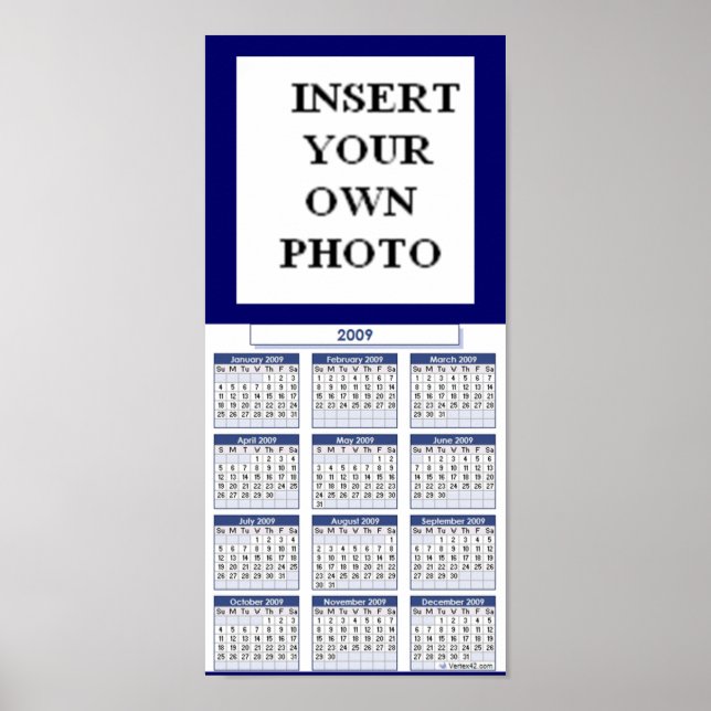 CUSTOMIZE YOUR CALENDAR POSTER (Front)