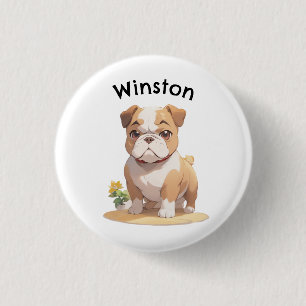 Customize Your Canine Companion: Anime Style 3 Cm Round Badge