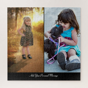 Customize Your Own 2 Photo Collage Jigsaw Puzzle