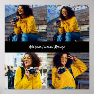 Customize Your Own 4 Photo Collage Poster