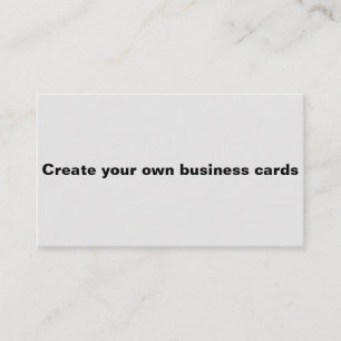 Customize your own business cards