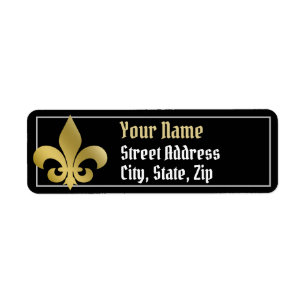Customize your own, Fleur-de-lis address label