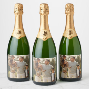 Customize Your Own Single Photo Sparkling Wine Label
