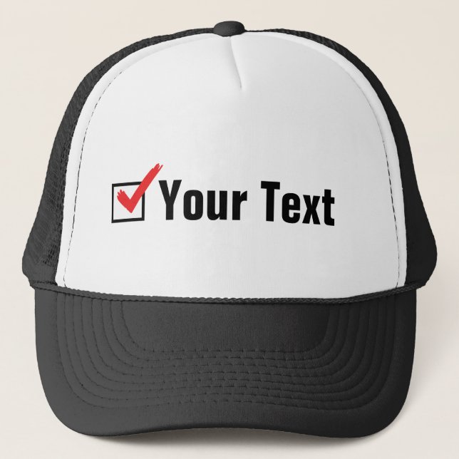 Customize Your Own Social Status - Personal Ad Trucker Hat (Front)
