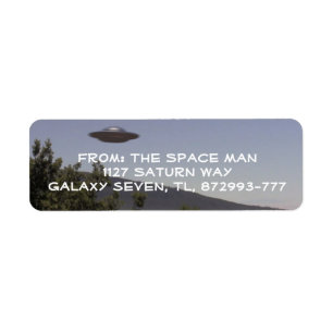 Customize your own UFO Return Address Label