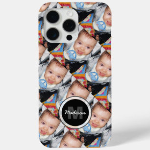 Customize Your photo pattern Monogram iPhone 15 Pro Max Case