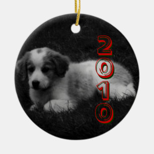 CUSTOMIZE your Puppy's First Christmas Ceramic Tree Decoration