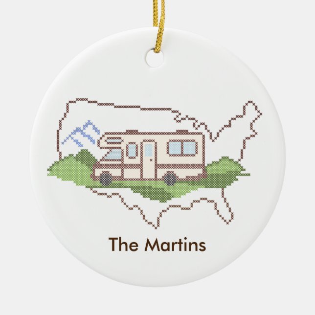 Customize Your Road Trip USA Ornament (Front)