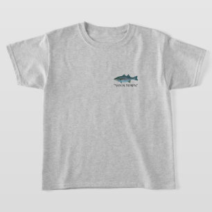 CUSTOMIZE Your Town or Name Striped Bass FISHING T T-Shirt