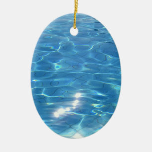 Customizeable Beach Scene Ceramic Tree Decoration