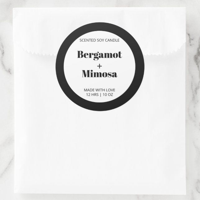 Customizeable Candle Label Pattern Modern (Bag)