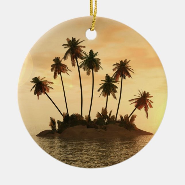 Customizeable Christmas ornament Palm trees (Front)
