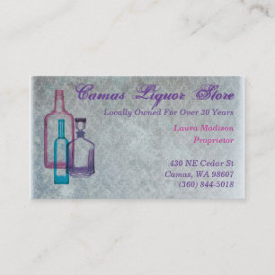 Customizeable Liquor Store Business Cards