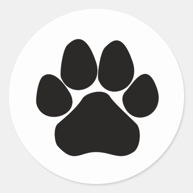 Customizeable Paw Print Sticker (Front)