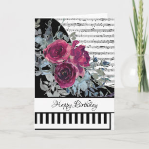 Customizeable piano card