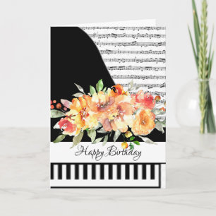 Customizeable piano card
