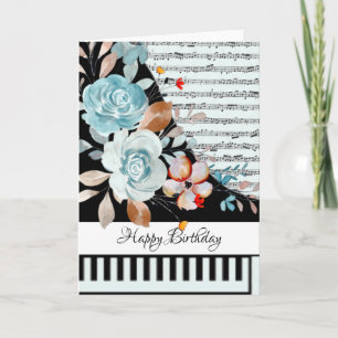 Customizeable piano card