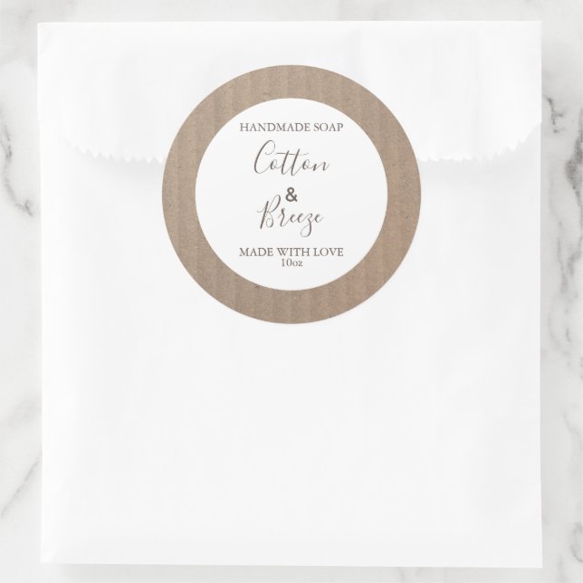 Customizeable Soap Label Floral Pattern cardboard (Bag)