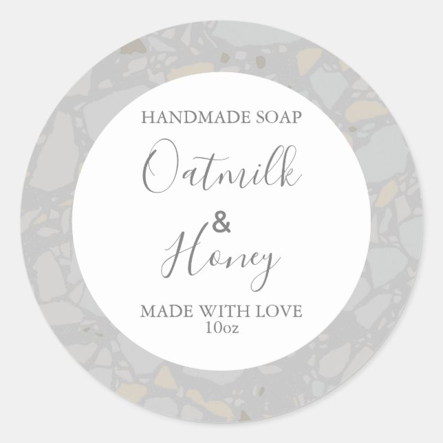 Customizeable Soap Label Floral Pattern Modern (Front)