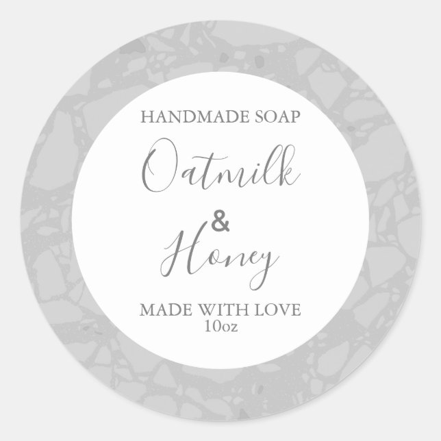 Customizeable Soap Label Floral Pattern Modern (Front)