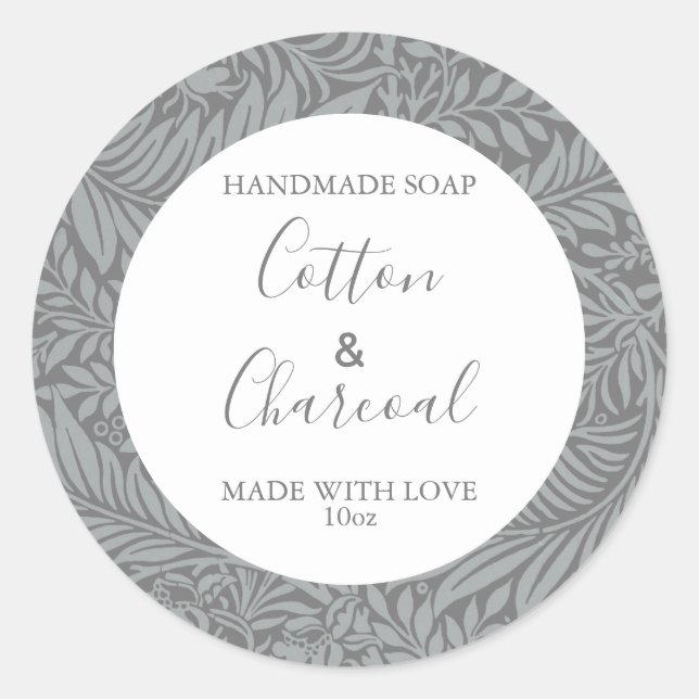 Customizeable Soap Label Floral Pattern Paper (Front)